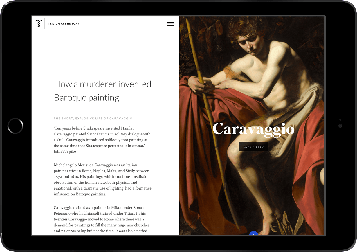 Trivium Art History — Looks bangin' on iPad, naturally.